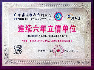 連續(xù)六年立信單位證書(shū)